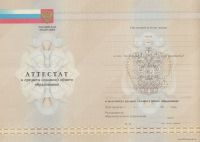 Чистый бланк аттестата за 11 класс (до 2014 года)